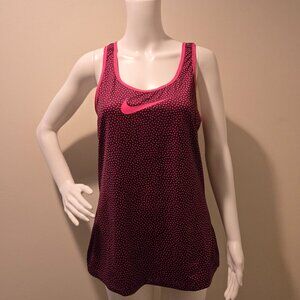 Nike Pro Pink Snow Dot Racerback Tank Top L